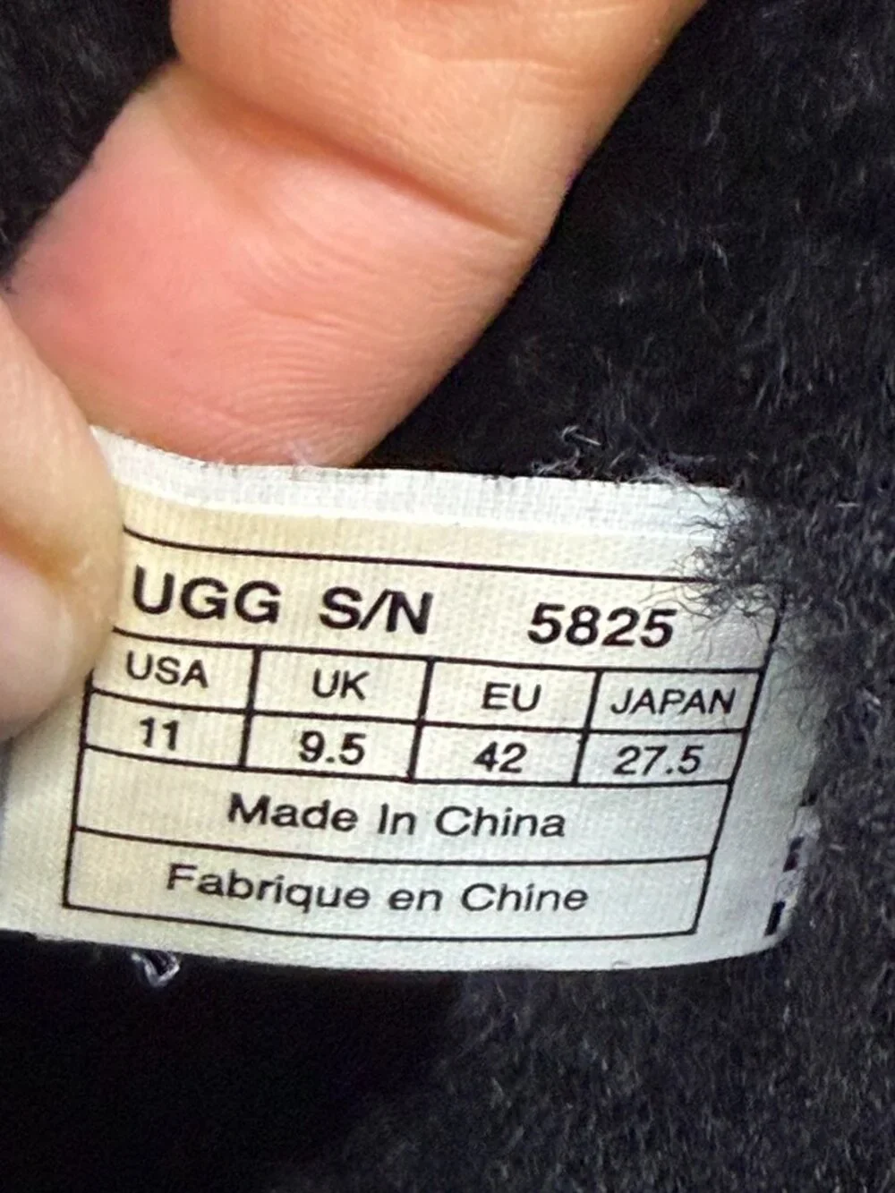 UGG Black Mid Calf Boots size 11